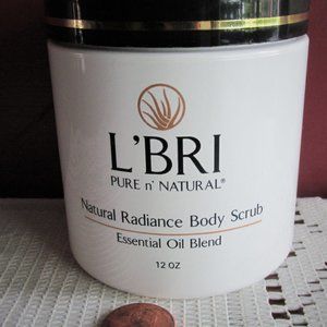 L'BRI Pure & Natural Radiance BODY SCRUB 12 oz  Essential Oil Blend